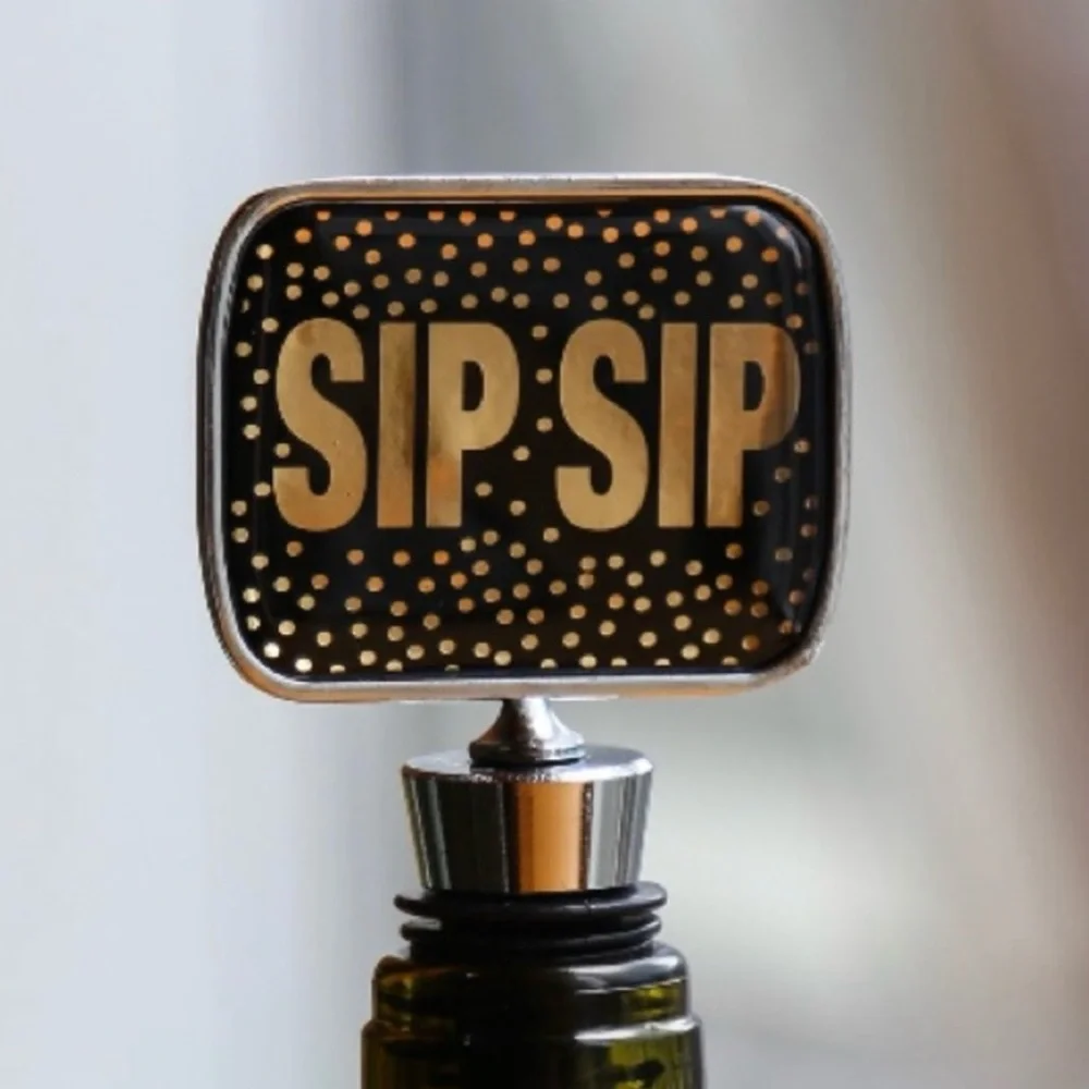 Gold and Black Wine Stopper